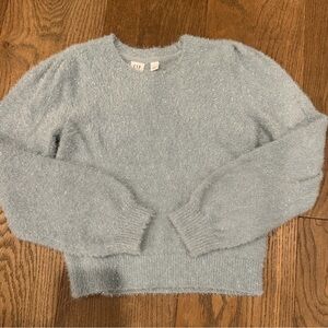 GAP Metallic Crew Neck Light Blue Sweater